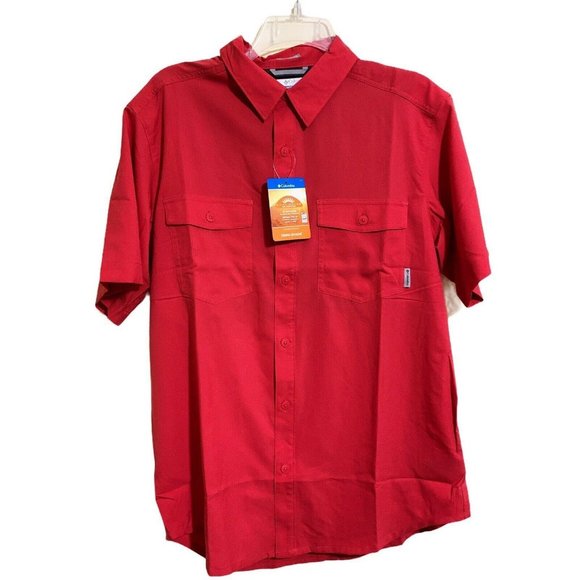 Columbia Other - Columbia Omni-Shade SS Button Down Shirt Red